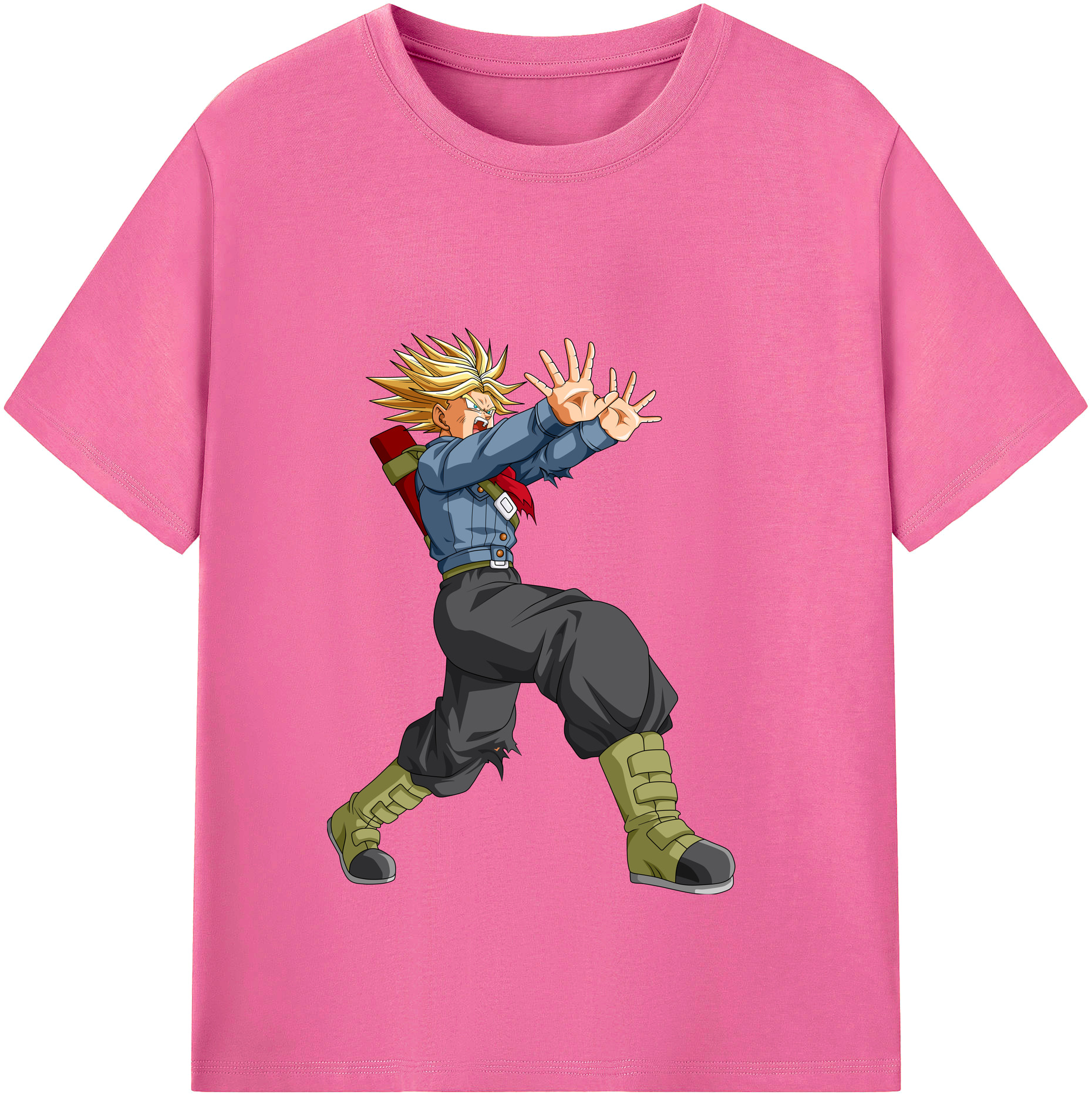 （画像用） ドラゴンボール トランクス（Torankusu）DRAGON BALL Trunks レディースカジュアルプリントTシャツ（綿100％）